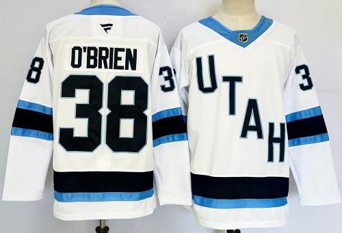 Fanatics Utah New Team 38 Liam O'Brien Ice Hockey Jersey White