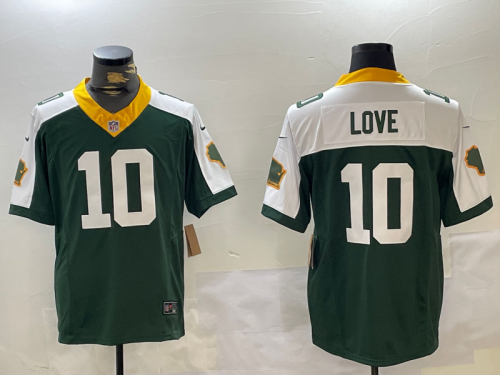 Green Bay Packers 10 Jordan Love Football Jersey Green Three Dynasties