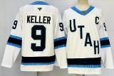 Fanatics Utah New Team 9 Clayton Keller Ice Hockey Jersey White