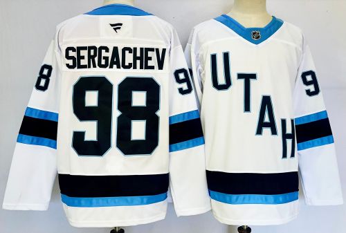 Fanatics Utah New Team 98 Mikhail Sergachev Ice Hockey Jersey White