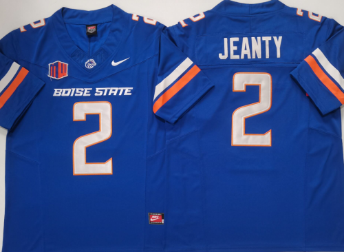 Boise State Broncos 2 Ashton Jeanty College Football Jersey Blue Three Dynasties