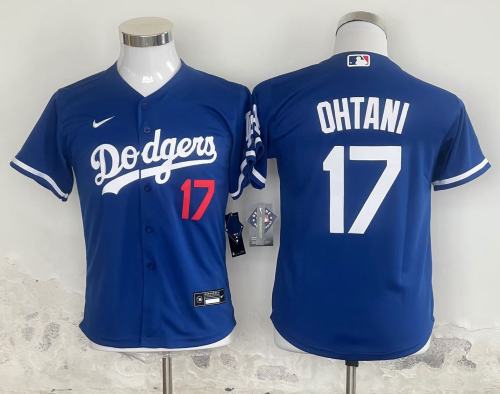 Youth Nike Los Angeles Dodgers 17 Shohei Ohtani Baseball Jersey Blue
