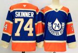 Fanatics Edmonton Oilers 74 Stuart Skinner Ice Hockey Jersey Blue