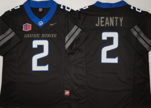 Boise State Broncos 2 Ashton Jeanty College Football Jersey Black Three Dynasties