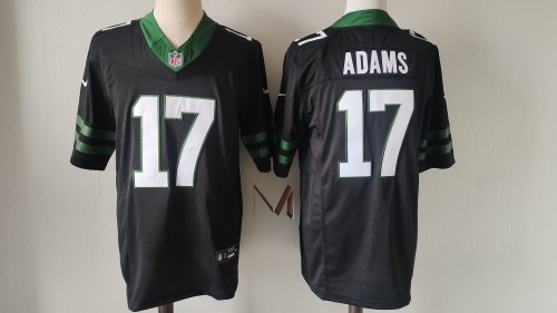 New York Jets 17 Davante Adams Football Jersey Black Three Dynasties