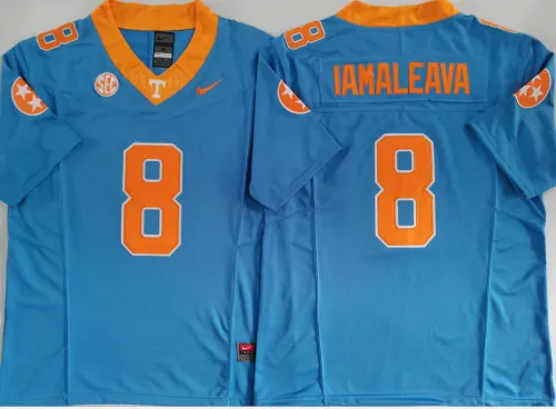 Tennessee Volunteers 8 Nico Lamaleava Coolege Football Jersey Blue Three Dynasties