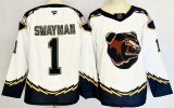 Fanatics Boston Bruins 1 Jeremy Swayman Ice Hockey Jersey White