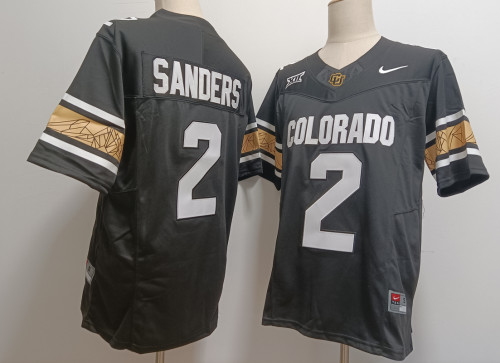 Colorado Buffaloes 2 Shedeur Sanders College Football Jersey BlackThree Dynasties