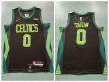 Nike Boston Celtics 0 Jayson Tatum Basketball Jersey Black City version