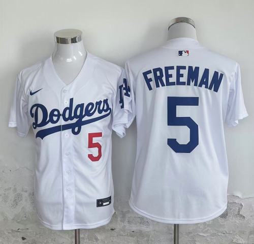 Los Angeles Dodgers 5 Freddie Freeman Nike White Home Limited Player Jersey