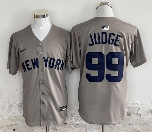 New York Yankees 99 Aaron Judge Nike Gray Away Limited Player Jersey