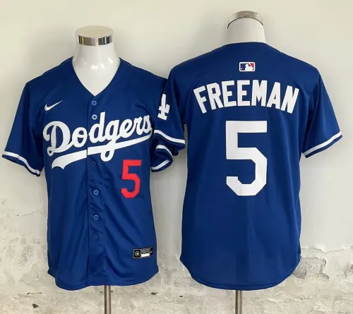 Los Angeles Dodgers 5 Freddie Freeman Nike Blue Home Limited Player Jersey