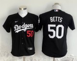Youth Nike Los Angeles Dodgers 50 Mookie Betts Baseball Jersey Black