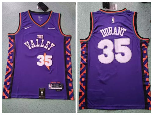 Nike Feinikesi suns 35 Kevin Durant Basketball Jersey Purple City Edition