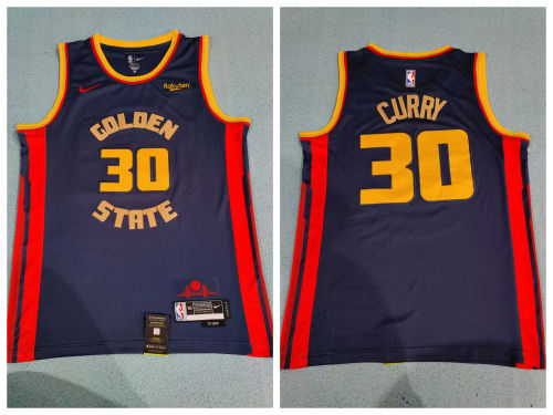 Nike Golden State Warrior 30 Stephen Curry Basketball Jersey Black City Edition