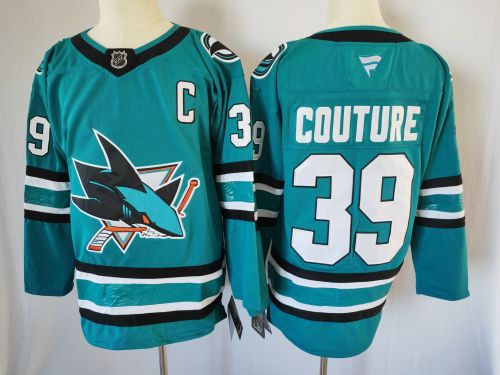 Fanatics San Jose Sharks 39 Logan Couture Ice Hockey Jersey Green