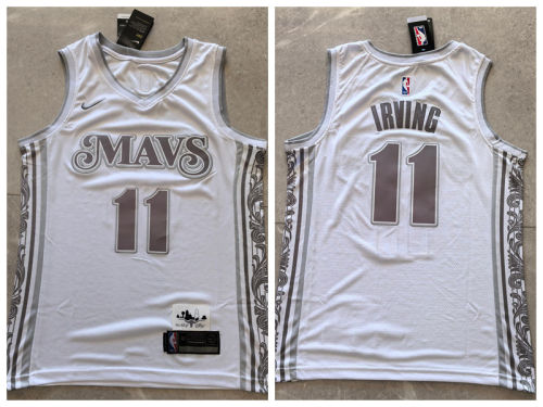 Nike Dallas Mavericks 11 Kyrie Irving Basketball Jersey White City version