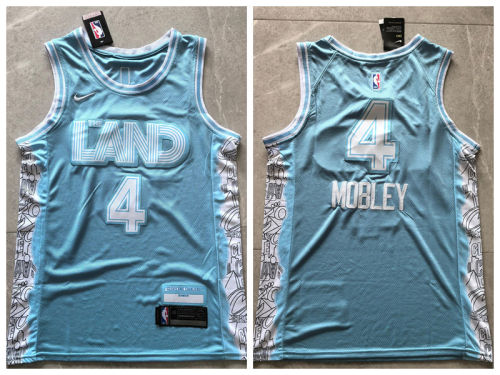 Nike Cleveland Cavaliers 4 Evan Mobley Basketball Jersey Blue City Edition