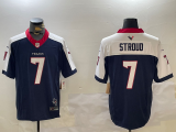 Houston Texans 7 C.J. Stroud Football Jersey Legend  Navy Blue Three generations