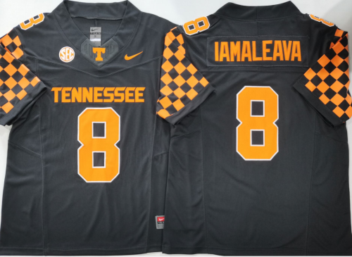 Tennessee Volunteers 8 Nico Lamaleava Coolege Football Jersey Gray Three Dynasties