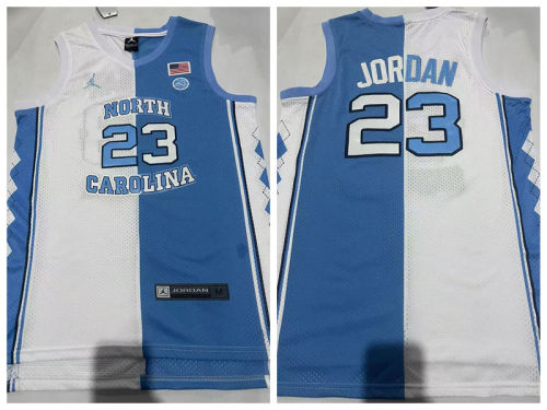North Carolina 23 Michael Jordan College Basketball Jersey Splicing style retro