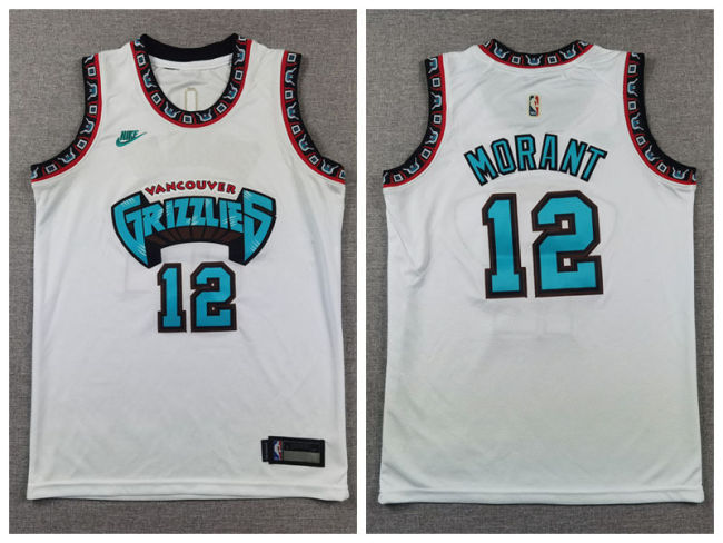 Youth Nike Memphis Grizzlies 12 Ja Morant Basketball Jersey White