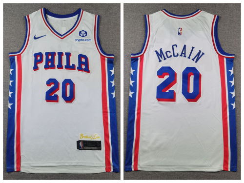Nick Philadelphia 20 Jared McCain Basketball Jersey White