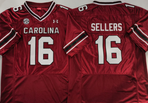 South Carolina Gamecock 16 LaNorris Sellers College Football Jersey Red