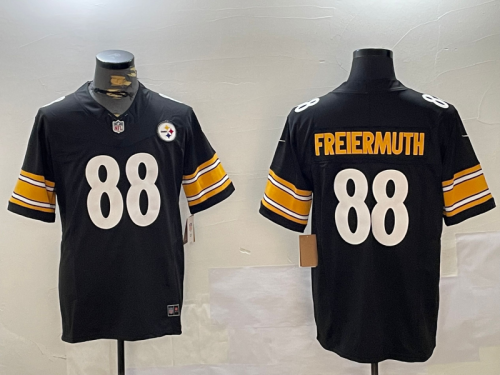 Pittsburgh Steelers 88 Pat Freiermuth Football Jersey Black Three Dynasties
