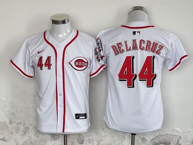 Youth Nike Cincinnati Reds 44 Elly De La Cruz Baseball Jersey White