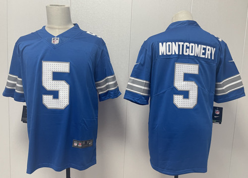 Detroit Lions 5 David Montgomery Football Jersey Blue