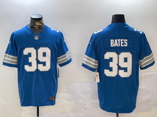 Detroit Lions 39 Jake Bates Football Jersey Blue Three Dynasties
