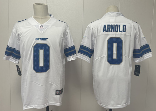 Detroit Lions 0 Terrion Arnold Football Jersey Legend White