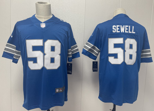 Detroit Lions 58 Penei Sewell Football Jersey Legend Blue