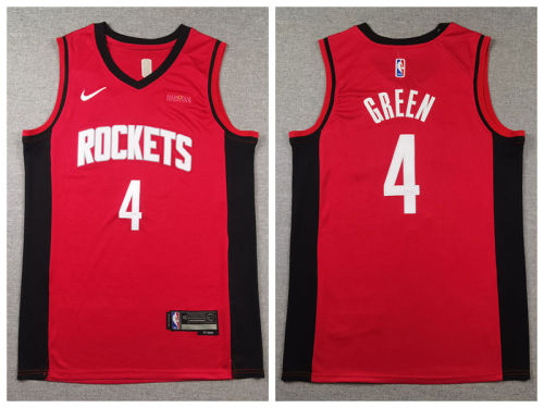 Nike Houston Rockets 4 Jalen Green Basketball Jersey Red