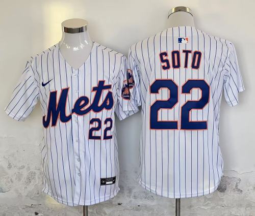 New York Mets 22 Juan Soto Baseball Jersey White