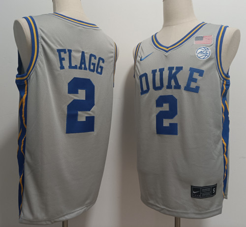 Duke Blue Devils 2 Cooper Flagg College Basketball Jersey Gray