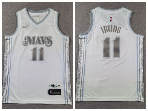 Youth Nike Dallas Mavericks 11 Kyrie Irving Basketball Jersey White City version