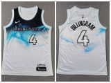 Youth Nike Minnesota Timberwolv 4 Rob Dillingham Basketball Jersey White City version