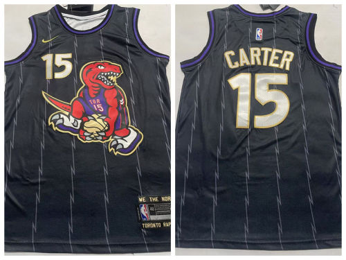 Nike Toronto Raptors 15 Vince Carter Basketball Jersey Black City Edition