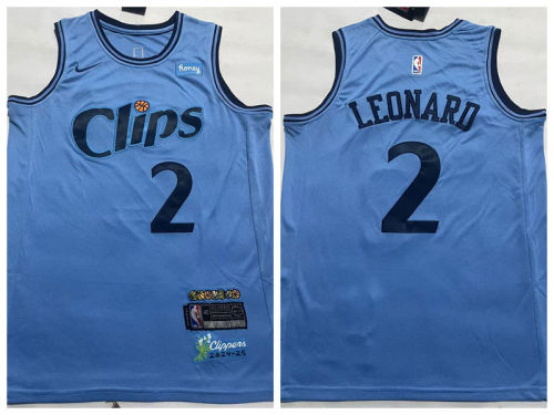 Nike L.A. Clippers 2 Kashi Leonard Basketball Jersey Blue City version