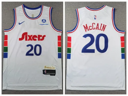 Nike Philadelphia 76ers 20 Jared McCain Basketball Jersey White City Edition