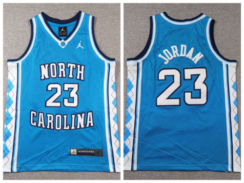 Youth North Carolina 23 Michael Jordan College Basketball Jersey Blue