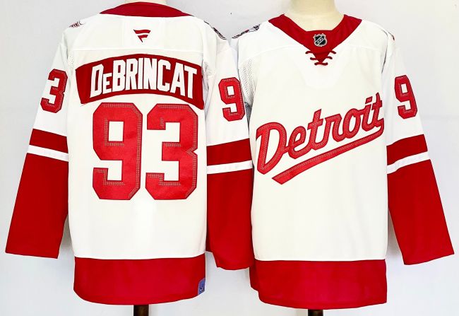 Fanatics Detroit Red Wings 93 Alex DeBrincat Ice Hockey Jersey White