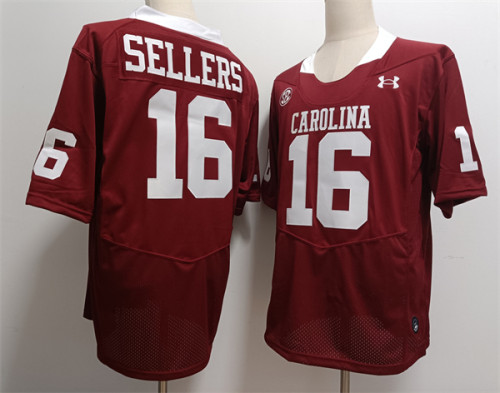South Carolina Gamecock 16 LaNorris Sellers College Football Jersey Red