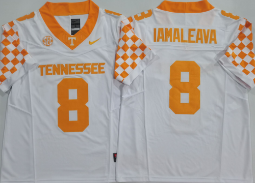 Tennessee Volunteers 8 Nico Lamaleava Coolege Football Jersey WhiteThree Dynasties
