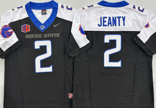 Boise State Broncos 2 Ashton Jeanty College Football Jersey Black Three Dynasties