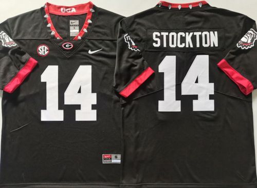 GEORGIA bulldogs 14 Gunner Stockton Coolege Football Jersey Limited Black