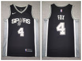 Nike San Antonio Spurs 4 DeAaron Fox Basketball Jersey Black
