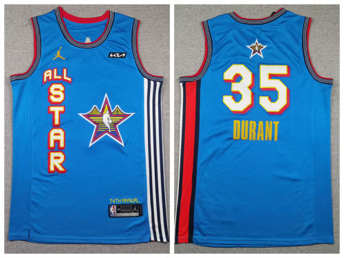 All Star Jordan Feinikesi suns 35 Kevin Durant Basketball Jersey light blue